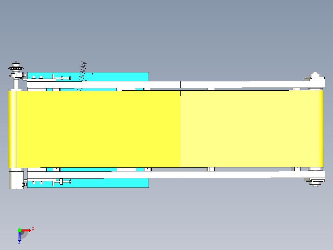 摆动输送带俯视图