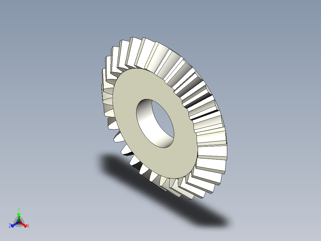 A0004050-29齿锥齿轮正等轴测图