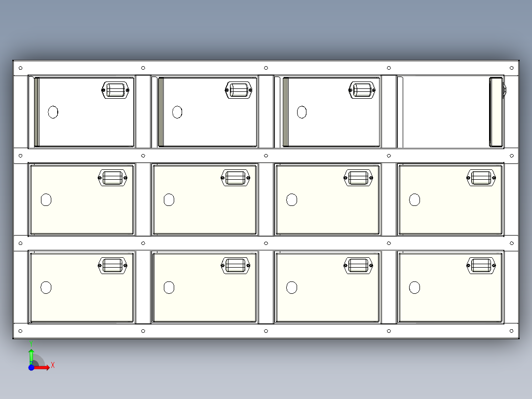 储物柜钣金柜前视图