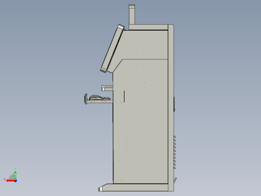 触控屏工控一体机柜外壳机箱后视缩略图