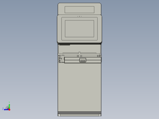 触控屏工控一体机柜外壳机箱右视缩略图