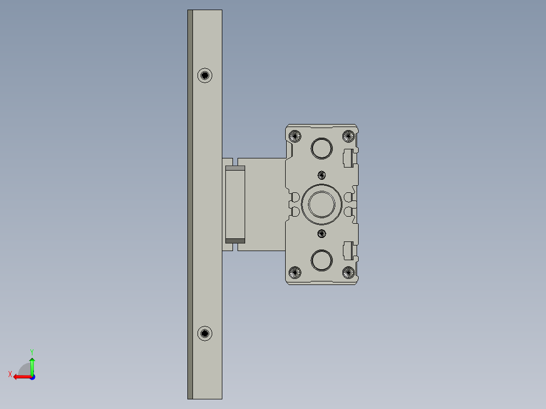 B侧面夹紧组件2OM后视图