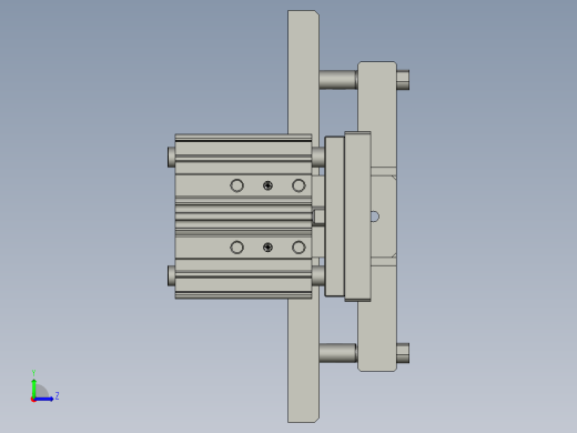 B侧面夹紧组件2OM左视缩略图