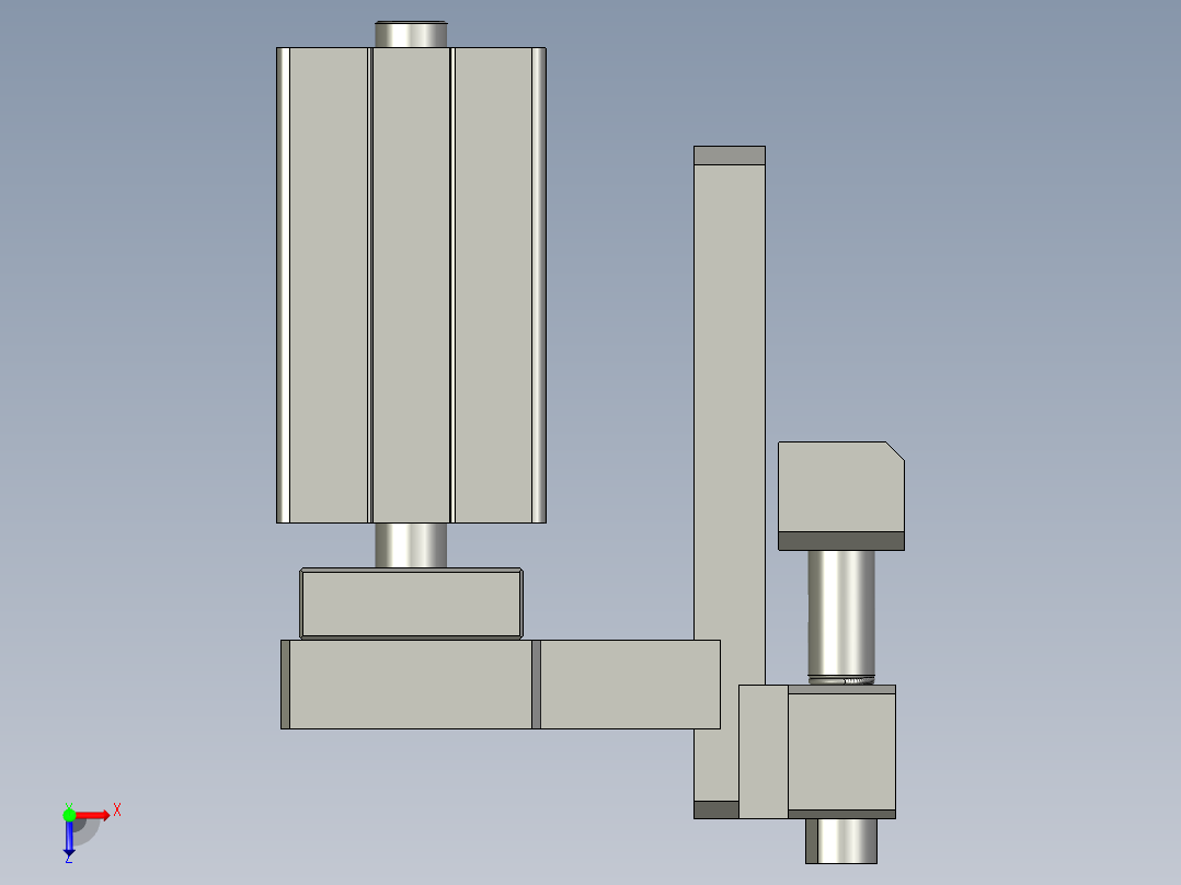B侧面夹紧组件2OM俯视图