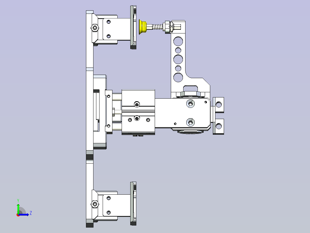 旋转真空往复循环取料机构设计左视图