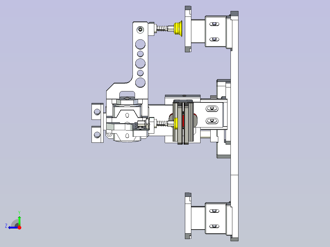 旋转真空往复循环取料机构设计右视图