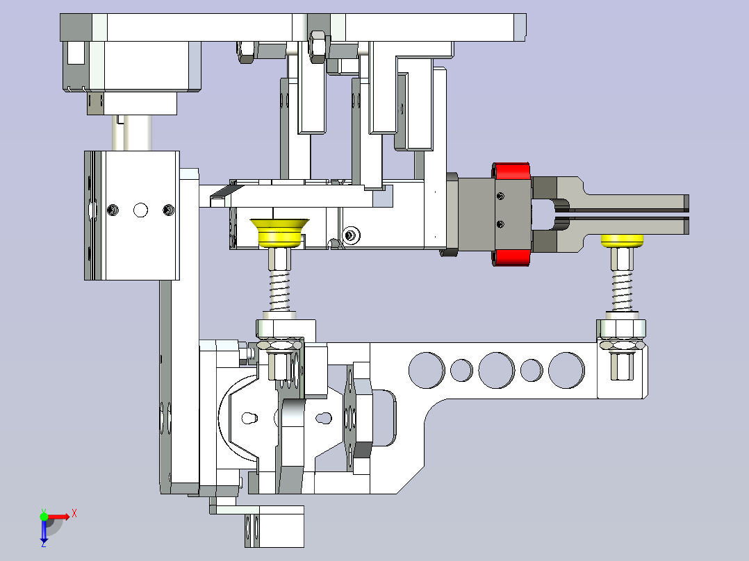 旋转真空往复循环取料机构设计俯视图