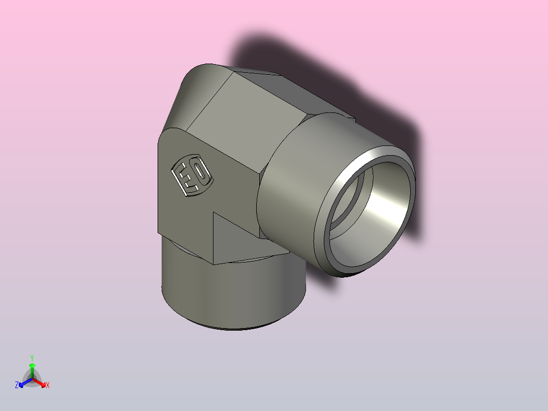 EO管接头弯头W12L71X.igs正等轴测图