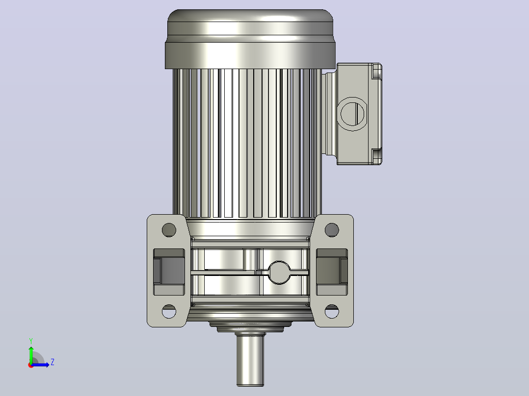 0.2KW-CH型卧式三相铝毂（刹车）马达减速机_CH22-200左视图