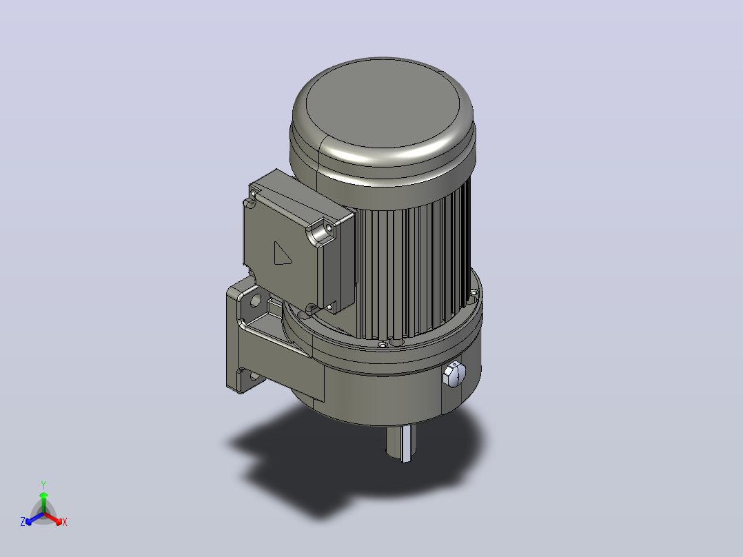0.2KW-CH型卧式三相铝毂（刹车）马达减速机_CH22-200正等轴测图