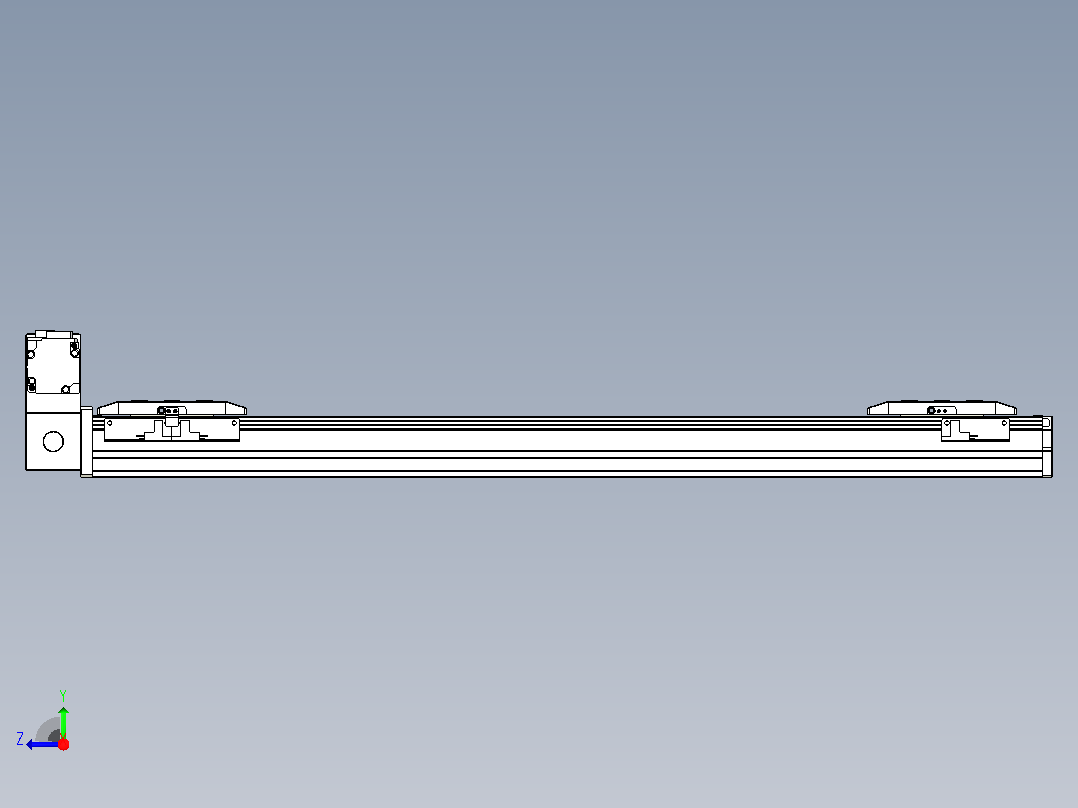 皮带直线轴双滑块型TPA-GCBS-50-P42-L225-LU-M10-N3右视图