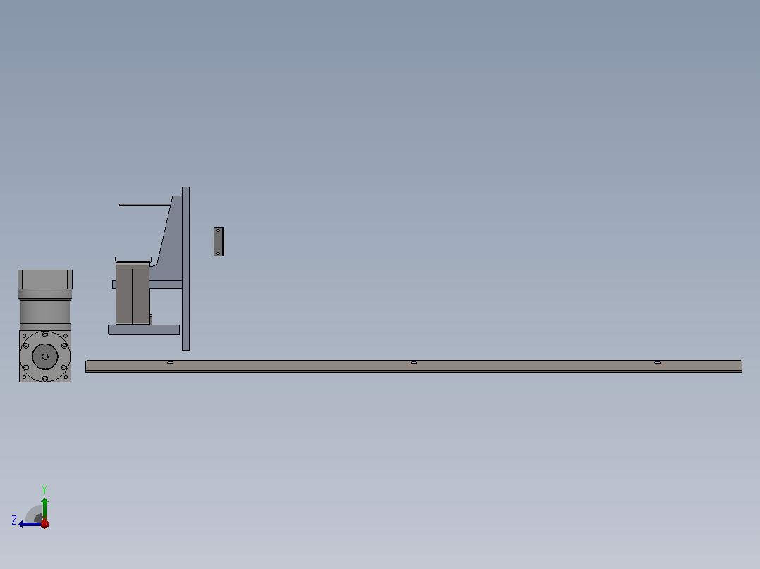 三轴搬运机械手3D模型右视图