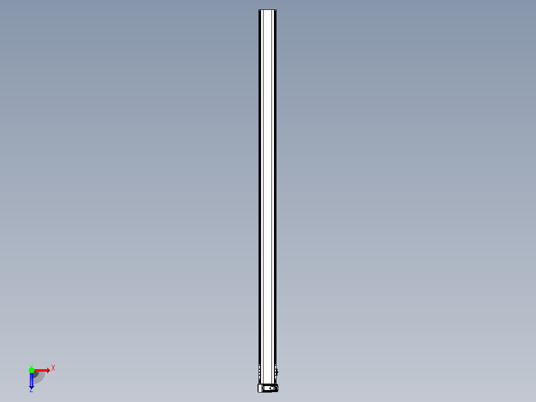 皮带直线轴半封闭可选导轨TPA-HNB-140D-120-L2750-LU-Y-P40-N3俯视图
