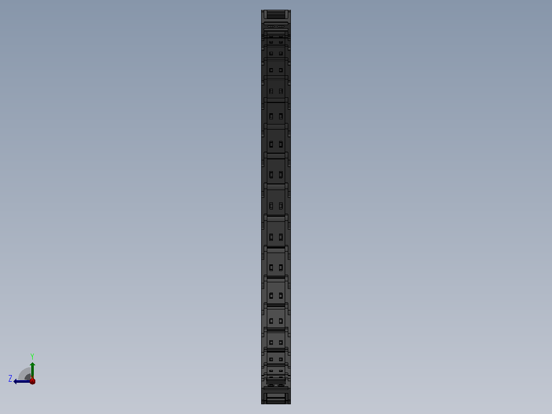 弯曲半径250内高25两侧打开型DB封闭式拖链_DMD25CDBA-25-25-250R-35右视图