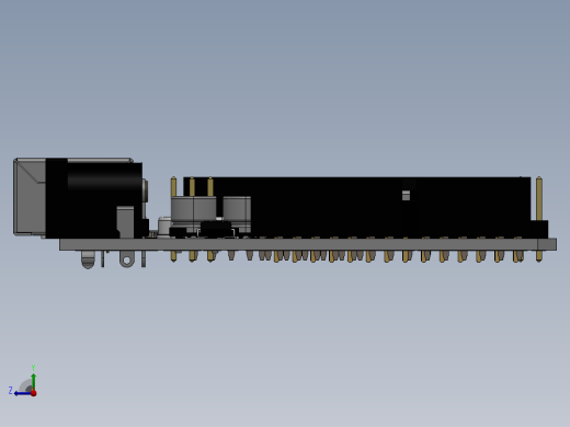 Arduino+UNO电子开发板3D数模图纸+Solidworks设计右视缩略图