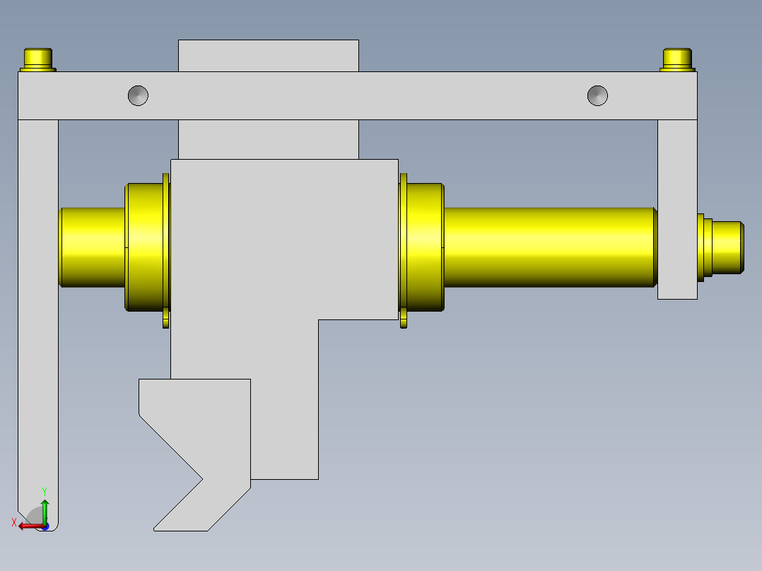 圆柱形工件夹具后视图