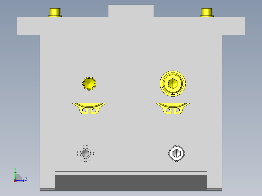 圆柱形工件夹具左视图