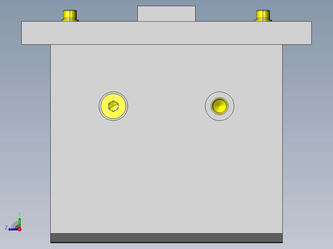 圆柱形工件夹具右视图