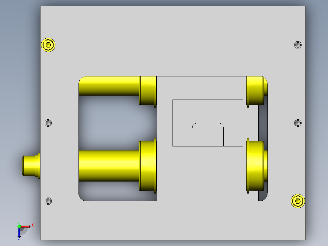 圆柱形工件夹具俯视图