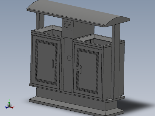 室外型不锈钢垃圾箱sw14可编辑