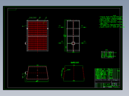 热管空气预热器CAD总图cad图纸 热管空气换热器cad图纸dwg图纸