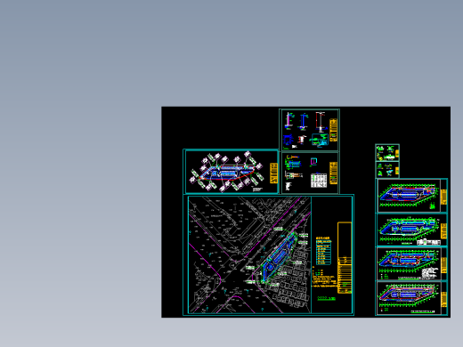 一套室外公共临时停车场及排水、绿化工程施工图纸
