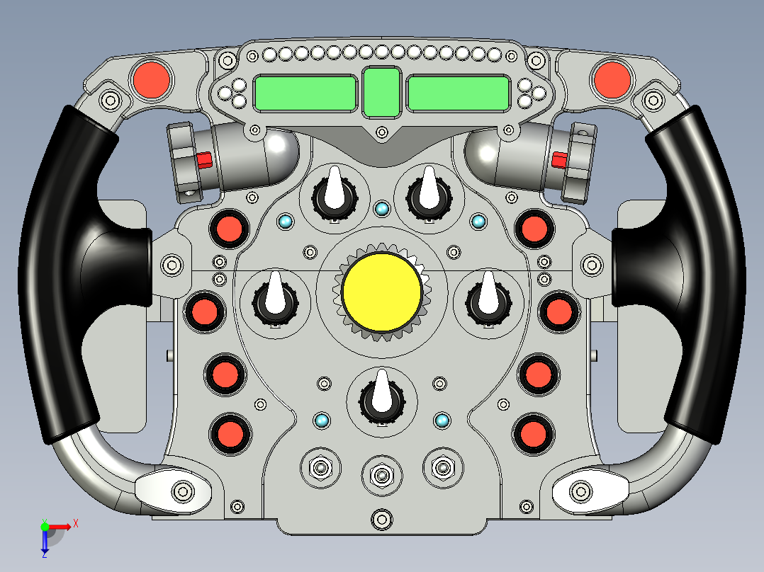 F1模拟赛车方程式方向盘俯视图
