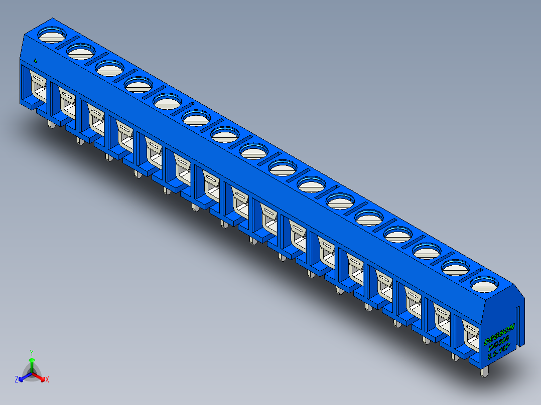 DEGSON DG306 系列 5.0 接线端子-DG306-5.0-16P-12-00AH主视图