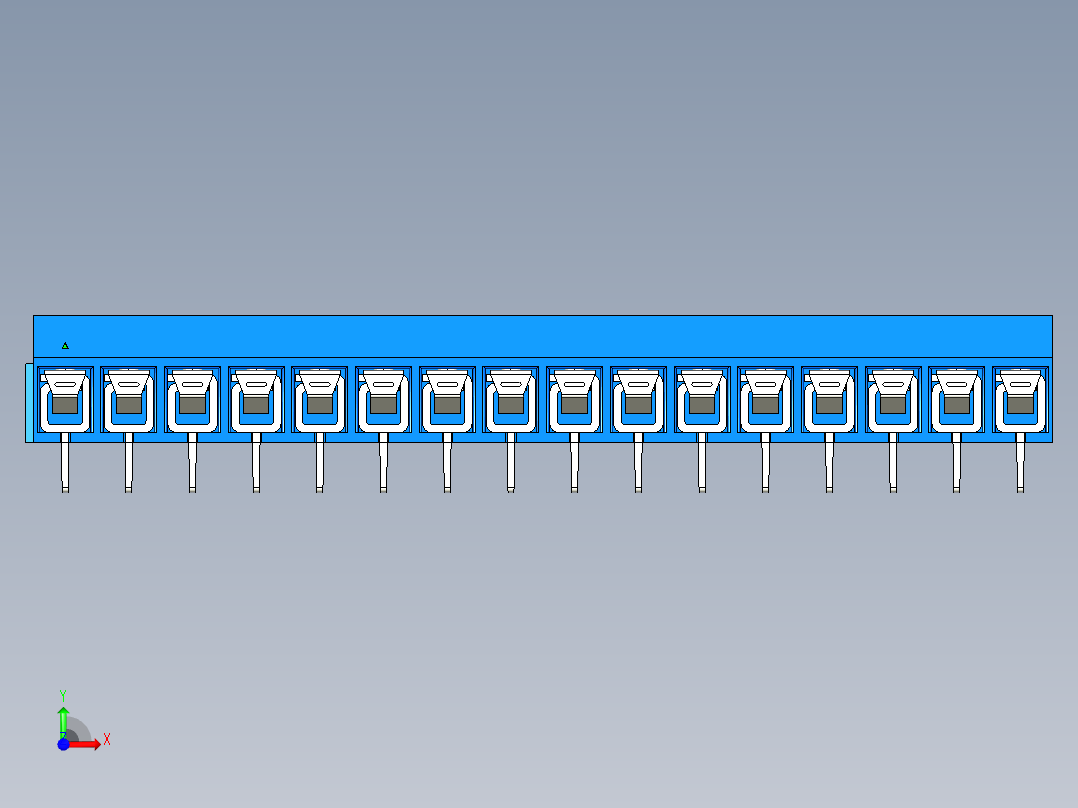 DEGSON DG306 系列 5.0 接线端子-DG306-5.0-16P-12-00AH前视图