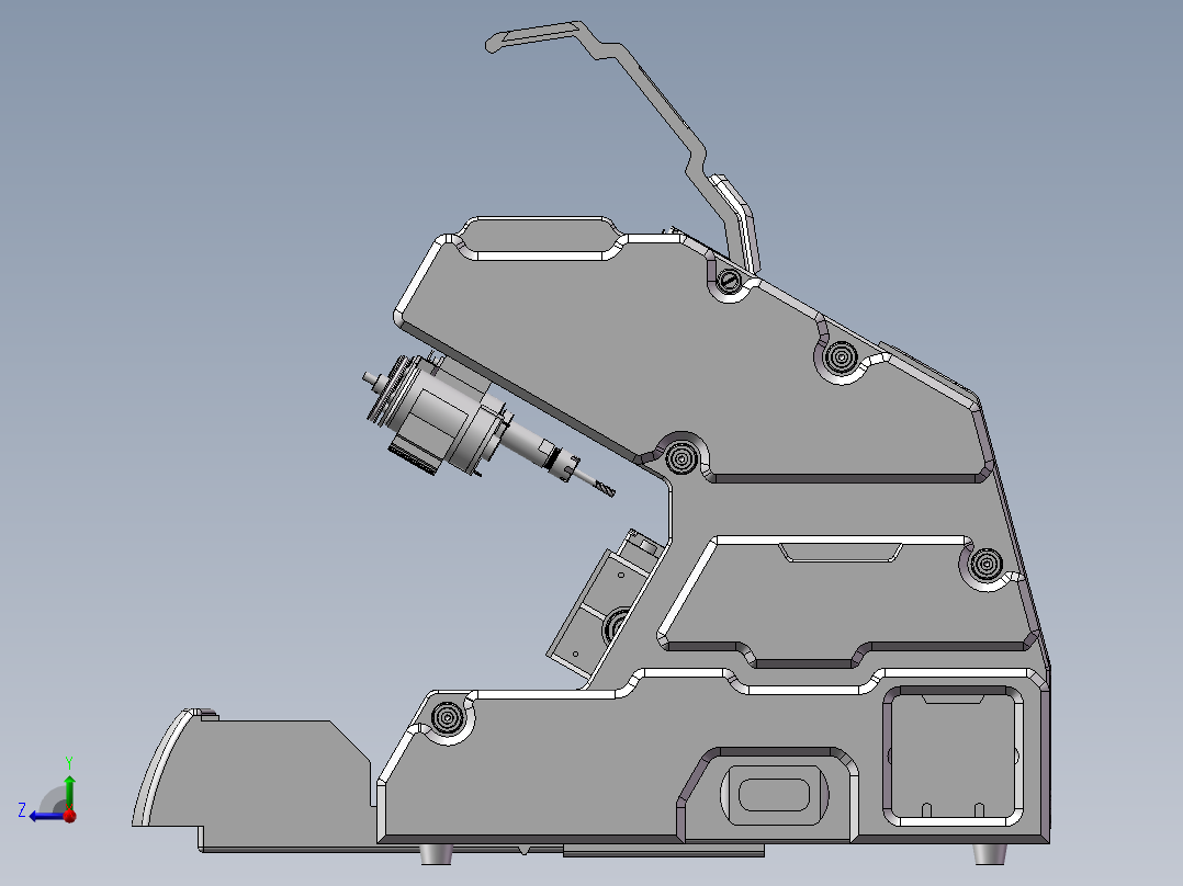 389数控CNC机床5轴右视图