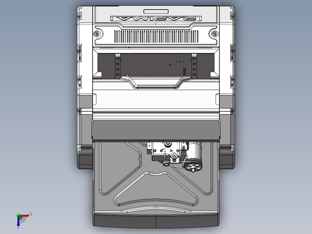 389数控CNC机床5轴俯视图
