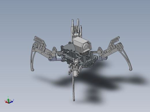 四足勘测机器人三维SW模型