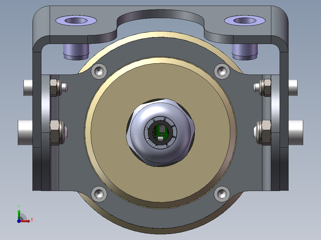 圆形摄像头前视图