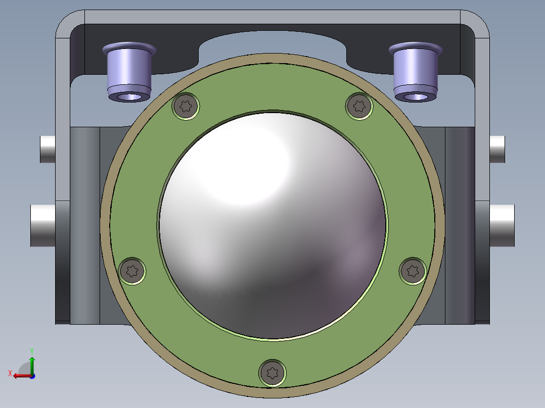 圆形摄像头后视图
