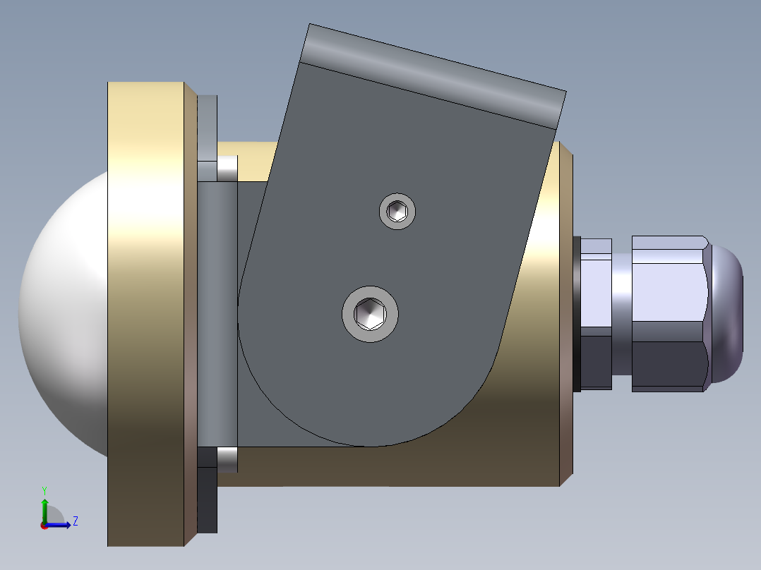 圆形摄像头左视图