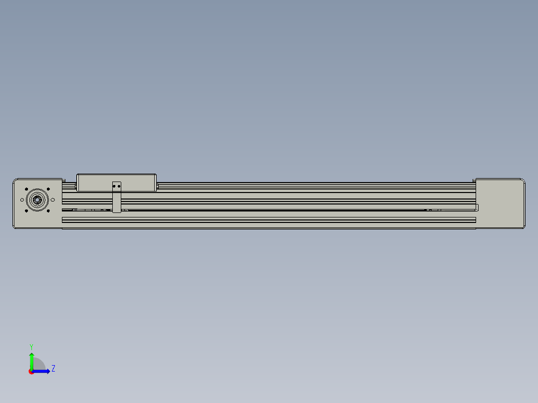 威洛博直线电机模组EB6-L140-S500-光轴左视图