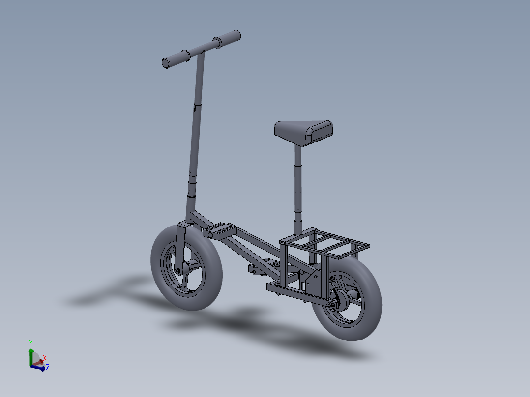 100---概念脚踏儿童单车设计模型sw2010三维图纸模型设计图纸