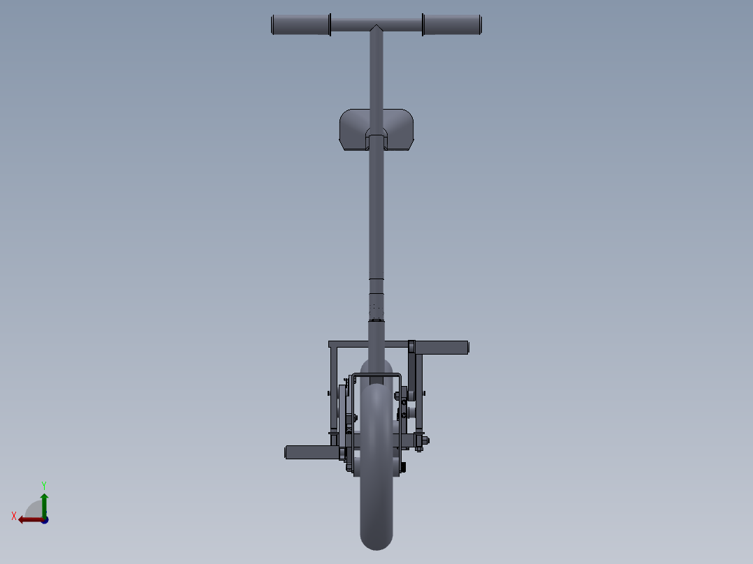 100---概念脚踏儿童单车设计模型sw2010三维图纸模型设计图纸后视图