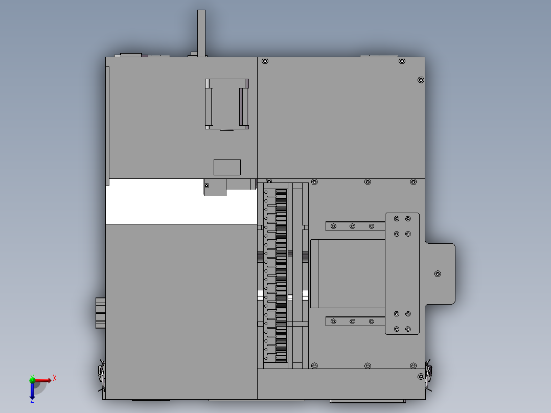 电子元件自动上料机俯视图