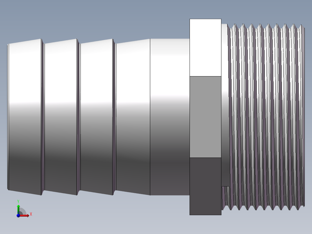 水管接头-有边 [DN40X39.5]前视图