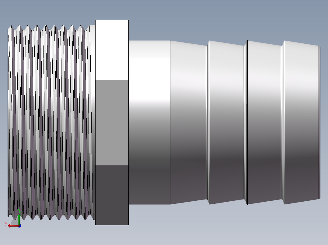 水管接头-有边 [DN40X39.5]后视图