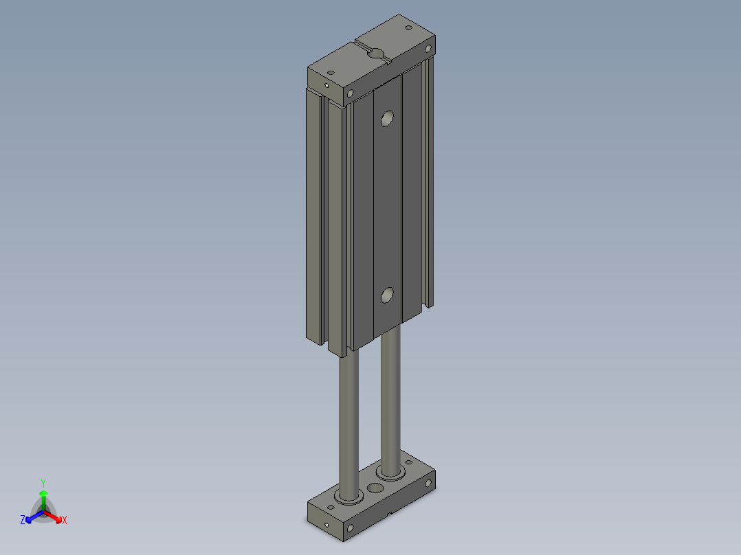 BLOCK 滑台缸正等轴测图