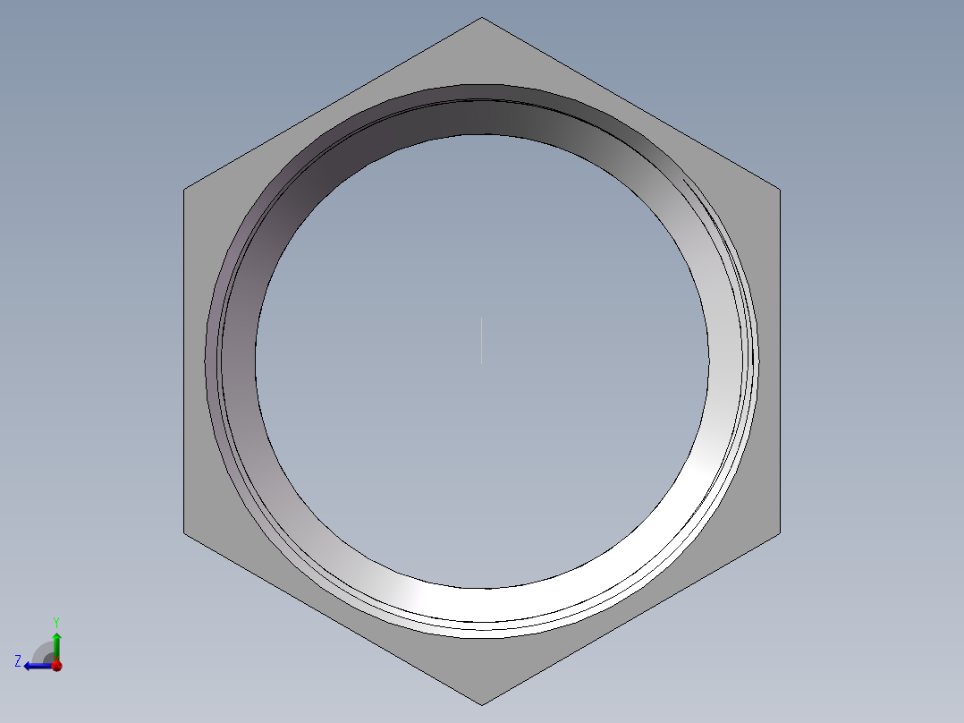 转接头-内外丝等径 DN50右视图