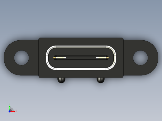 USB C 型插座面板安装前视缩略图