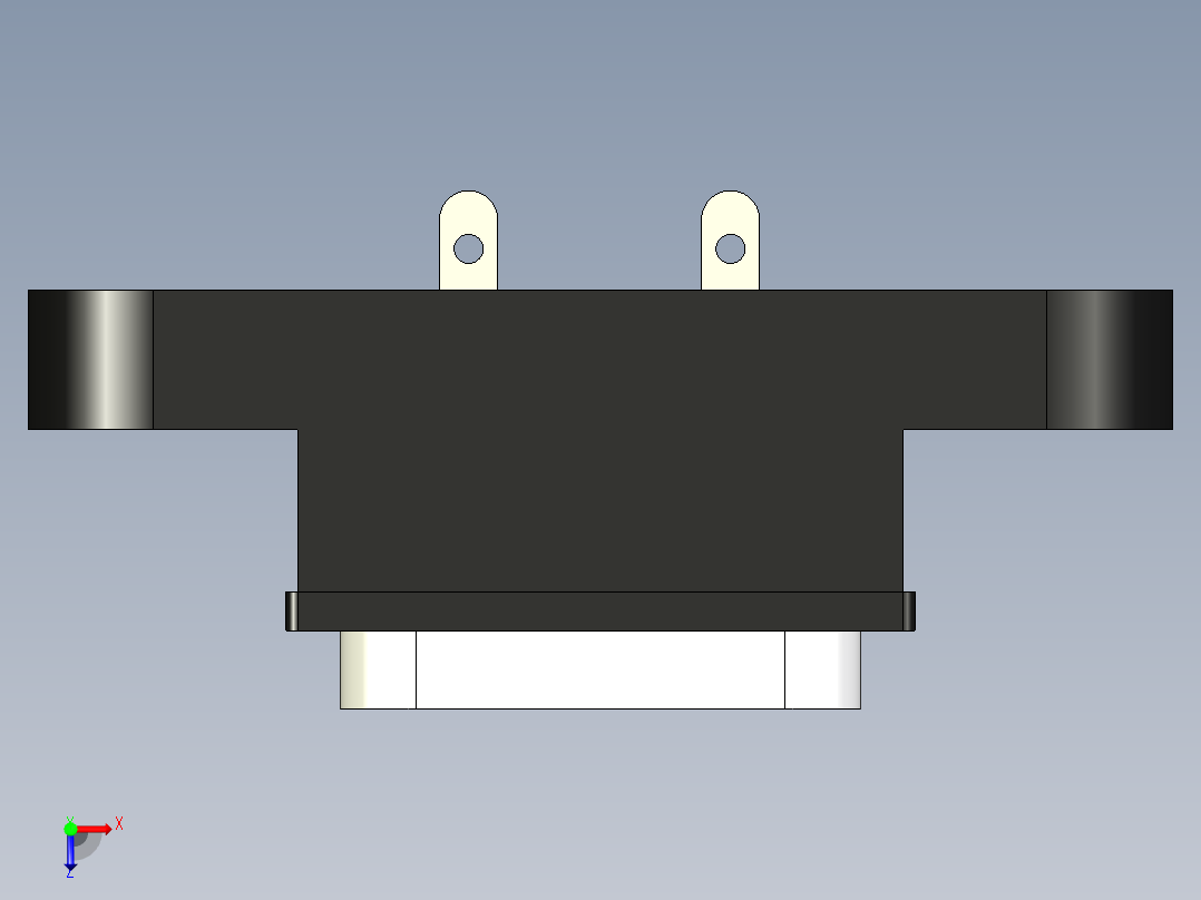 USB C 型插座面板安装俯视图