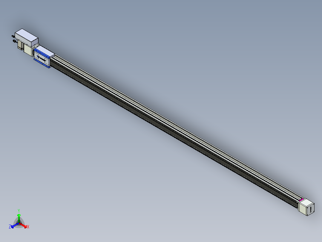 威洛博LB.GB同步带传动--欧规系列GB8-L96-S3000-BR-P75正等轴测图