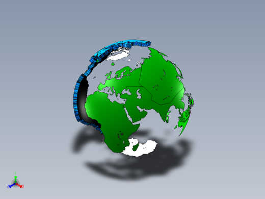 地球仪8正等轴测缩略图