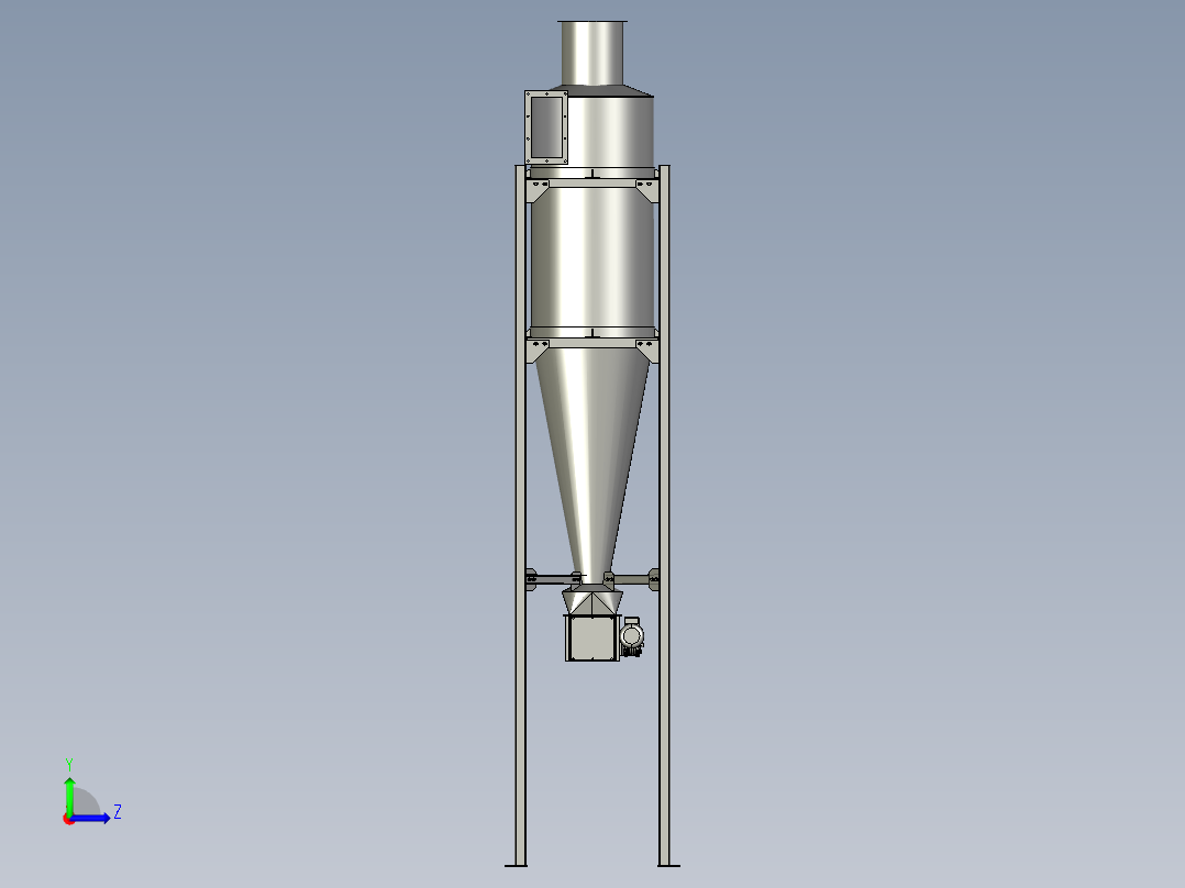 旋风分离器左视图