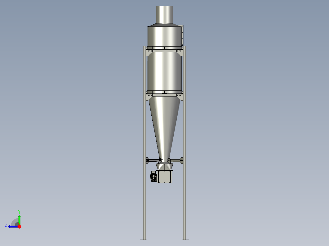 旋风分离器右视图