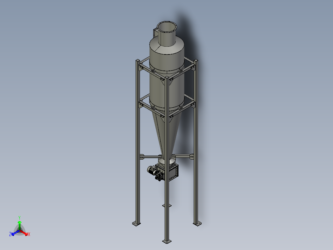旋风分离器正等轴测图